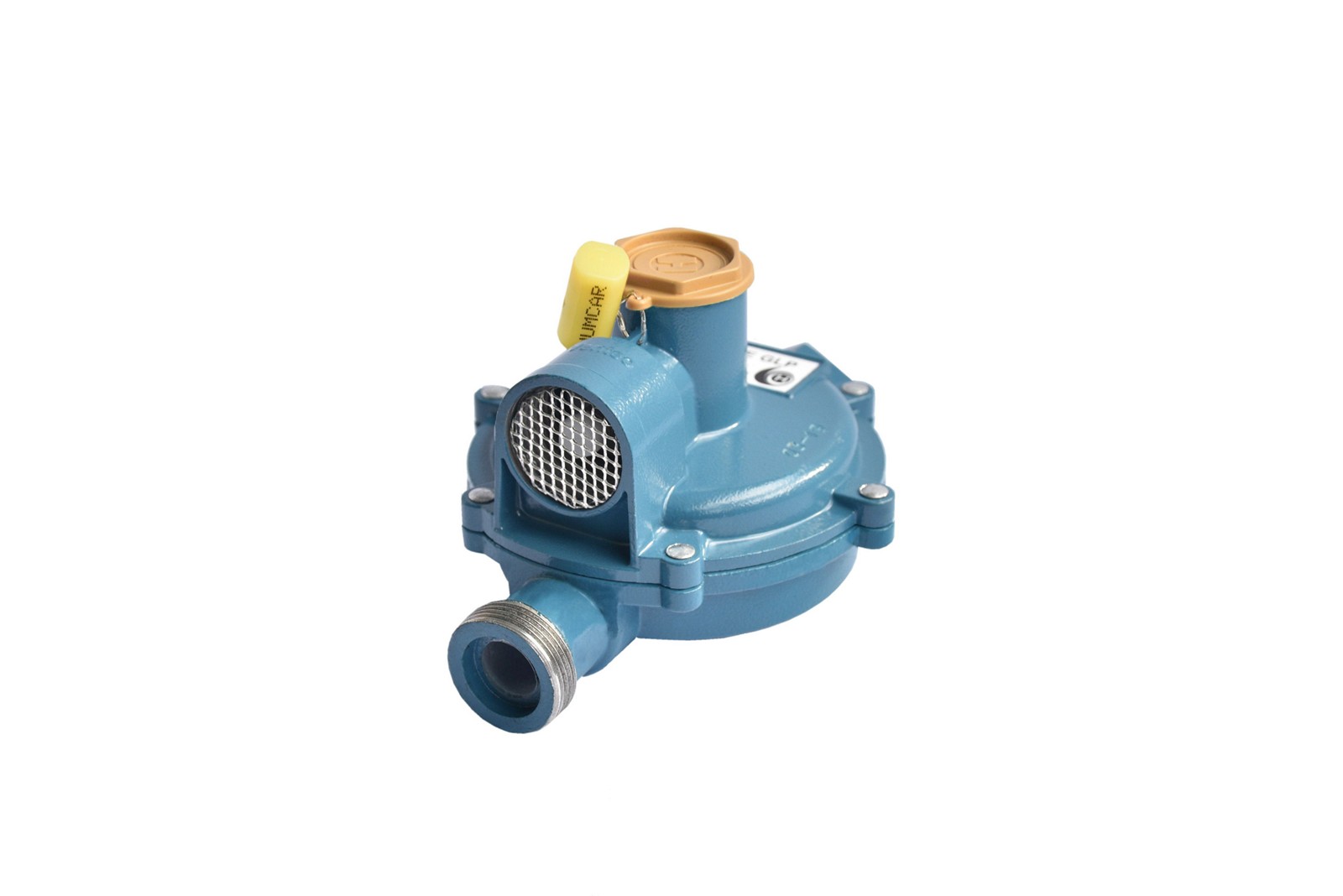 Regulador R203  Acción Directa Única Etapa GLP  28 mbar M26 X 1,5 Macho x 1/2” NPT h 217893  BTU/h GLP