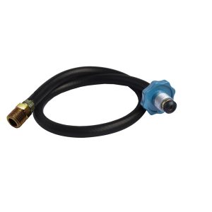 Conector Flexible Liso Volante Gris 7/8″ NGO (rosca izquierda) X 1/2″ NPTmacho longitud 150 cm conectores en Aluminio Y Acero