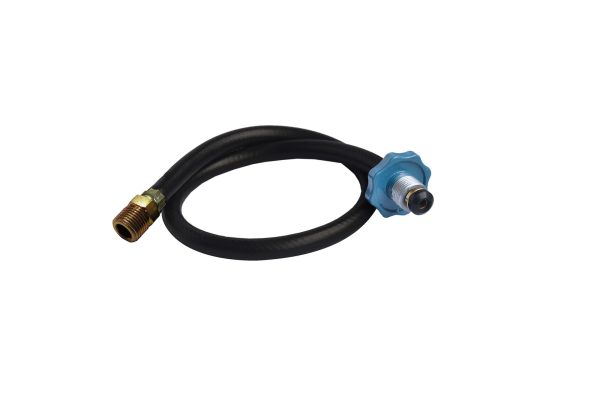 Conector Flexible Liso Volante Gris 7/8" NGO (rosca izquierda) X 1/2" NPTmacho longitud 150 cm conectores en Aluminio Y Acero