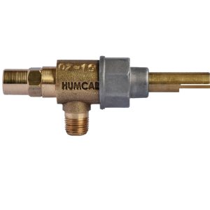 Valvula de Estufa M1 acodada 2P Boquilla 7/16″ Longitud vástago: 43 mm Tapa: Aluminio