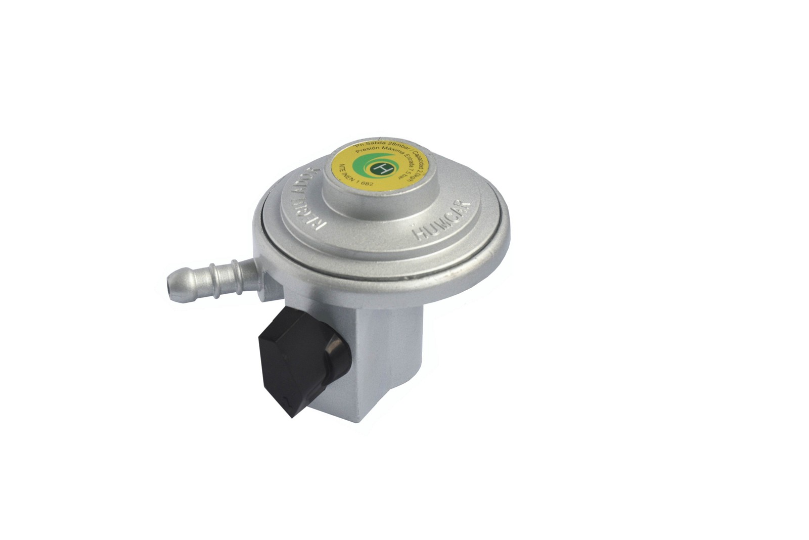 Regulador R103 Acción Directa Única Etapa GLP  28 mbar Acople Rápido Ø20 mm x Acople Manguera 3/8” 99680  BTU/h GLP